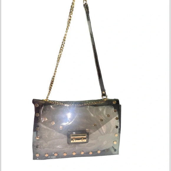 NWT Women’s Clear Studded Purse - Picture 4 of 8
